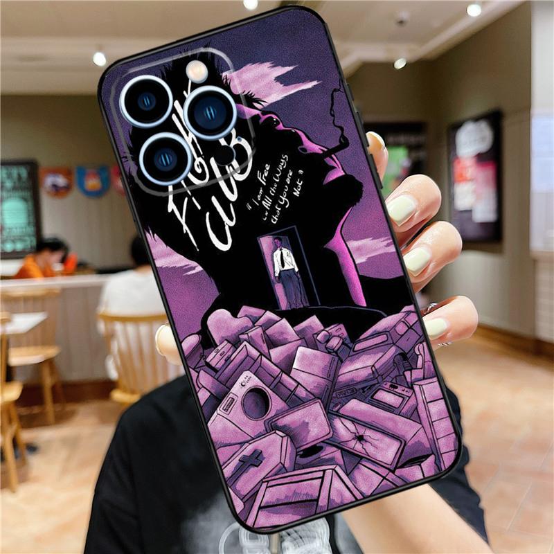 Fight Club Movie Poster Phone Case For iPhone 18 11 12 13 14 16 15 Pro Max Mini XS X XR 7 8 Plus Soft Cover Shell