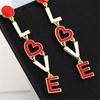 Temperament Pendant Earring Sweet Cool  Love Heart Charm Earrings Y2K Style Small Hoop Earrings Fashion Jewelry