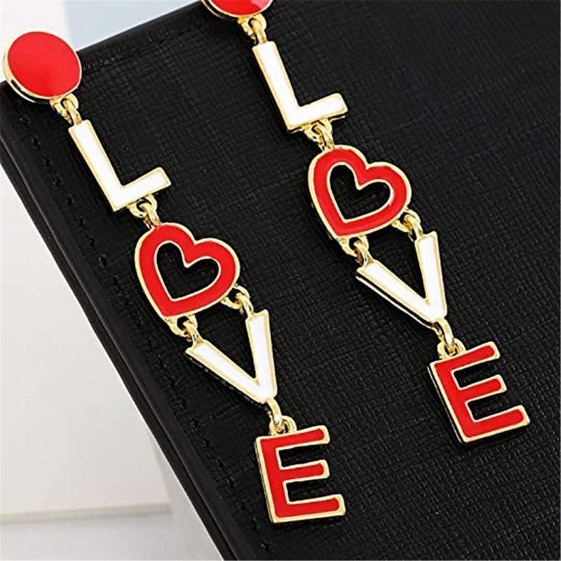 Temperament Pendant Earring Sweet Cool  Love Heart Charm Earrings Y2K Style Small Hoop Earrings Fashion Jewelry