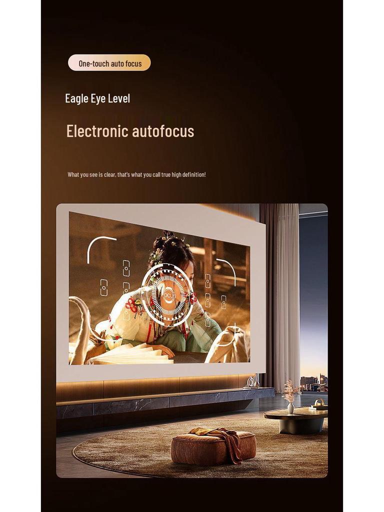 2025 High-Definition Home Theater Projector: Mobile Cast, 5G Ready for Bedrooms