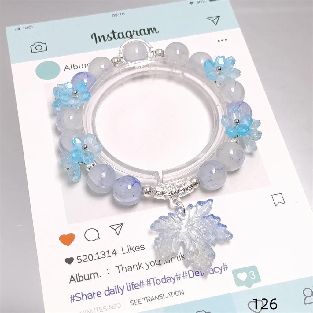 Mori Style Mermaid Crystal Bracelet - Sweet, Versatile Design for Women, Students, and Best Friends.