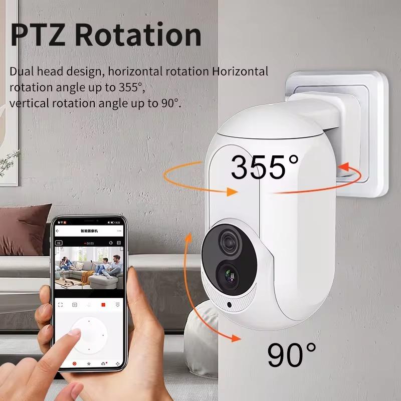 K7 Mini Camera Dual Lens Smart Security Camera 2K HD Camera 2.4GHz Night Vision Baby and Pet Monitoring Motion Detection