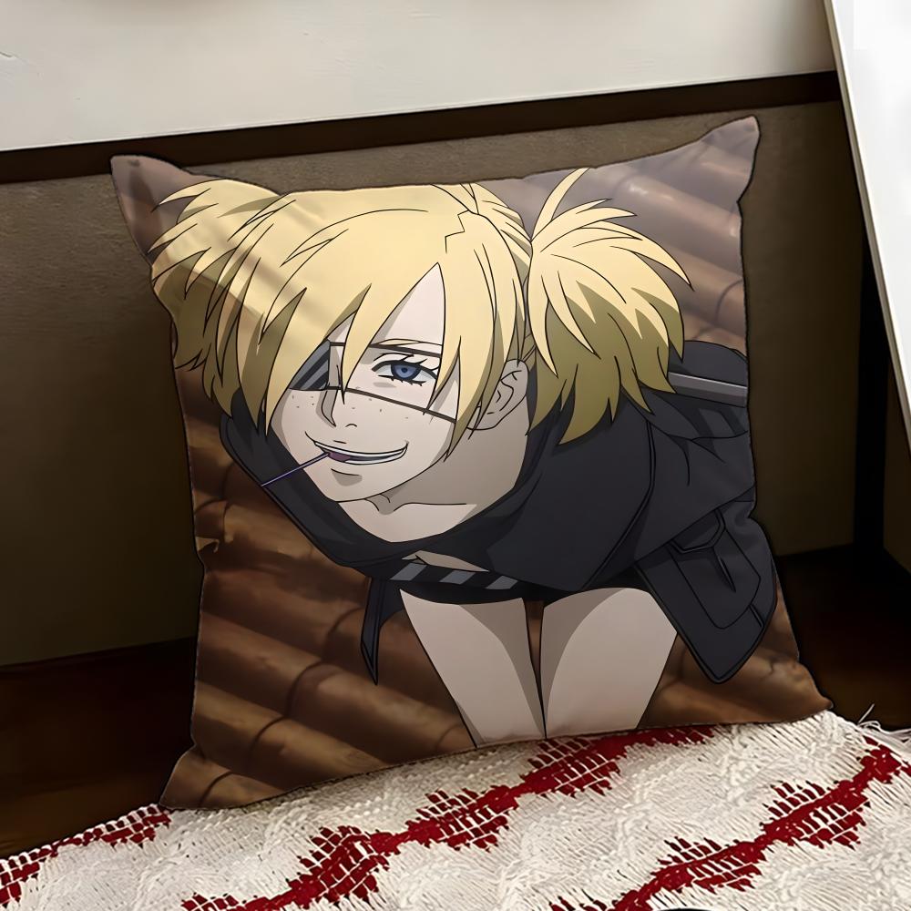 Anime GGANGSTA Cushion Cover Reversible Soft Durable Pillow Cover Home Car MultiScene Use for Daily Comfort