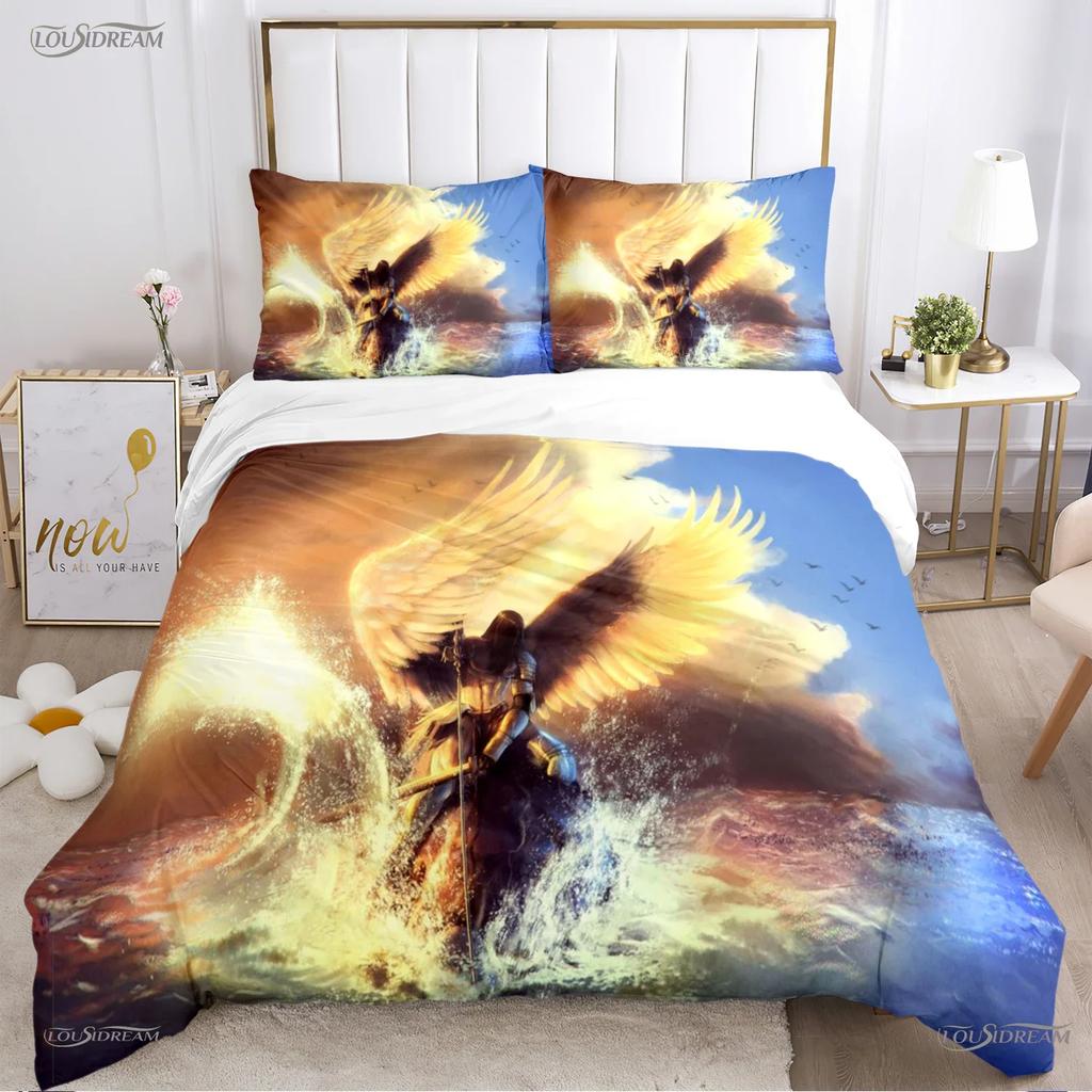 Angel Warrior Mythical Duvet Cover Comforter Bedding Sets Soft Quilt Cover And Pillowcases For Teens Single/Double/Queen/King