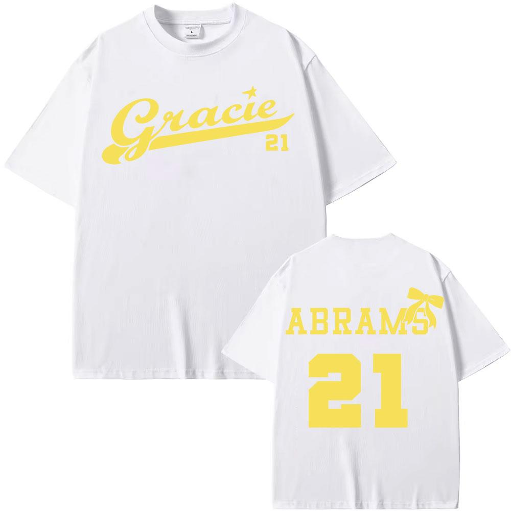 Gracie Abrams 21 Logo T Shirt 2025 The Secret of Us Tour Short Sleeve Tee Shirt Men Women Vintage Fashion Casual T-shirt