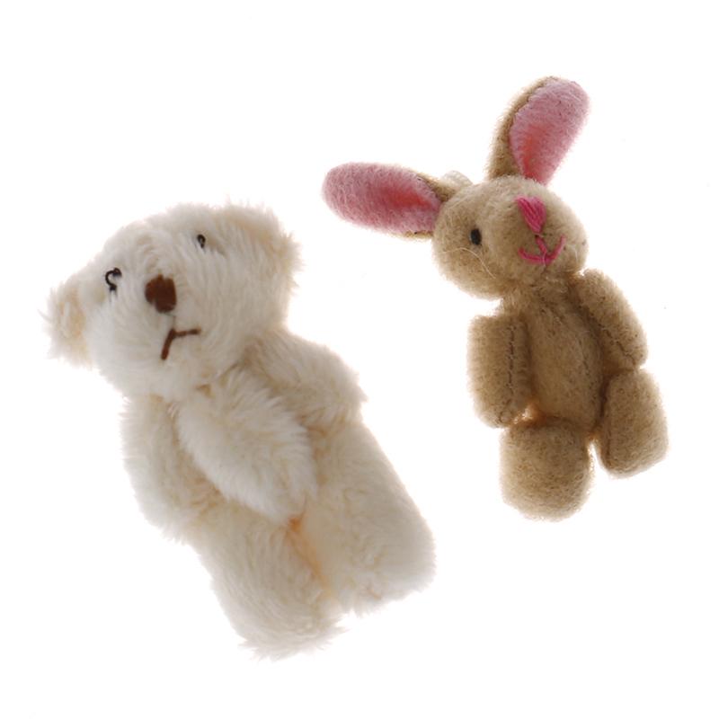 High Quality  5Cm Soft Mini Plush Rabbit Dollhouse Miniature Accessories Animal Toy Furniture For Doll Home Decoration 1Pc