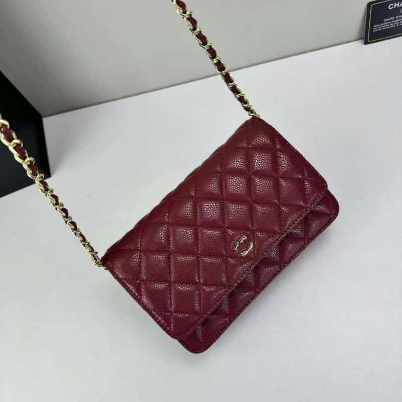 Стиль WOC Сумка Фортуны Легкая Роскошь CF Личи Рисунок Одноплечевая На цепочке Ромбовидная Женская 19.5x12.5x3cm