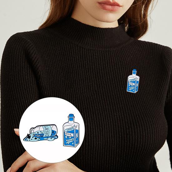 

Нагрудные булавки, стильная брошь с надписью «Drift Bottle», булавка для декора одежды