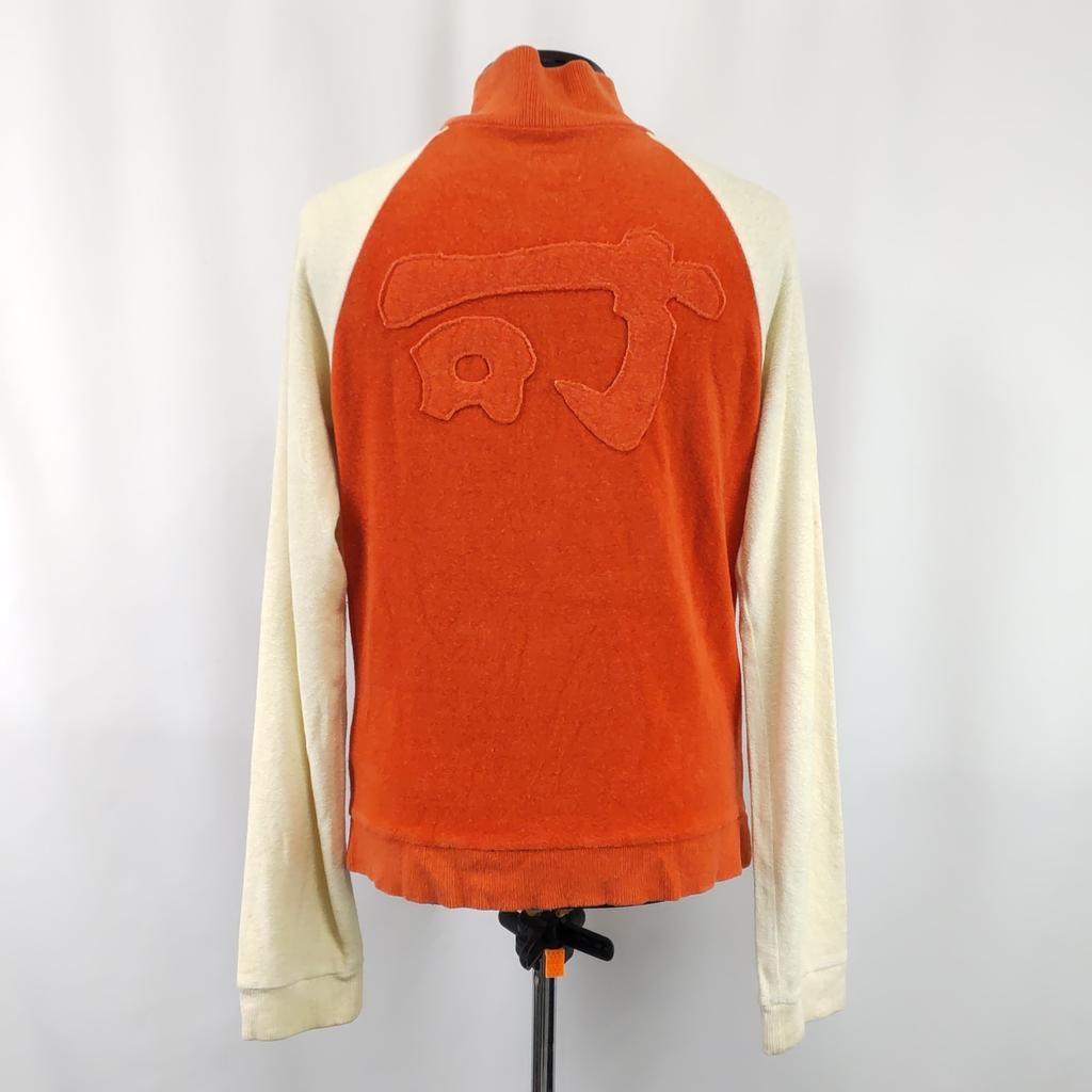 Armani Jeans Hanf-Reißverschlussblouson MISURA-M Herren orange×ivory Jacke(GEBRAUCHT)