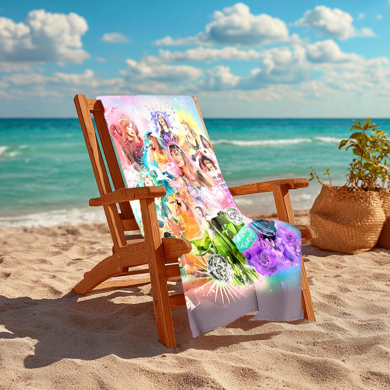 1pc Taylor Swift2 Beach Towel, Comfortable and Thick, and Swimming/Bath/Picnic/Camping Towel, Suitable for Seaside Beaches