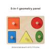 Montessori Puzzle dla Niemowląt Drewniane Dopasowywanie Kształtów i Kolorów Tablica do Zarysowywania Rękami Geometryczne Zabawki Poznawcze do Wczesnej Edukacji