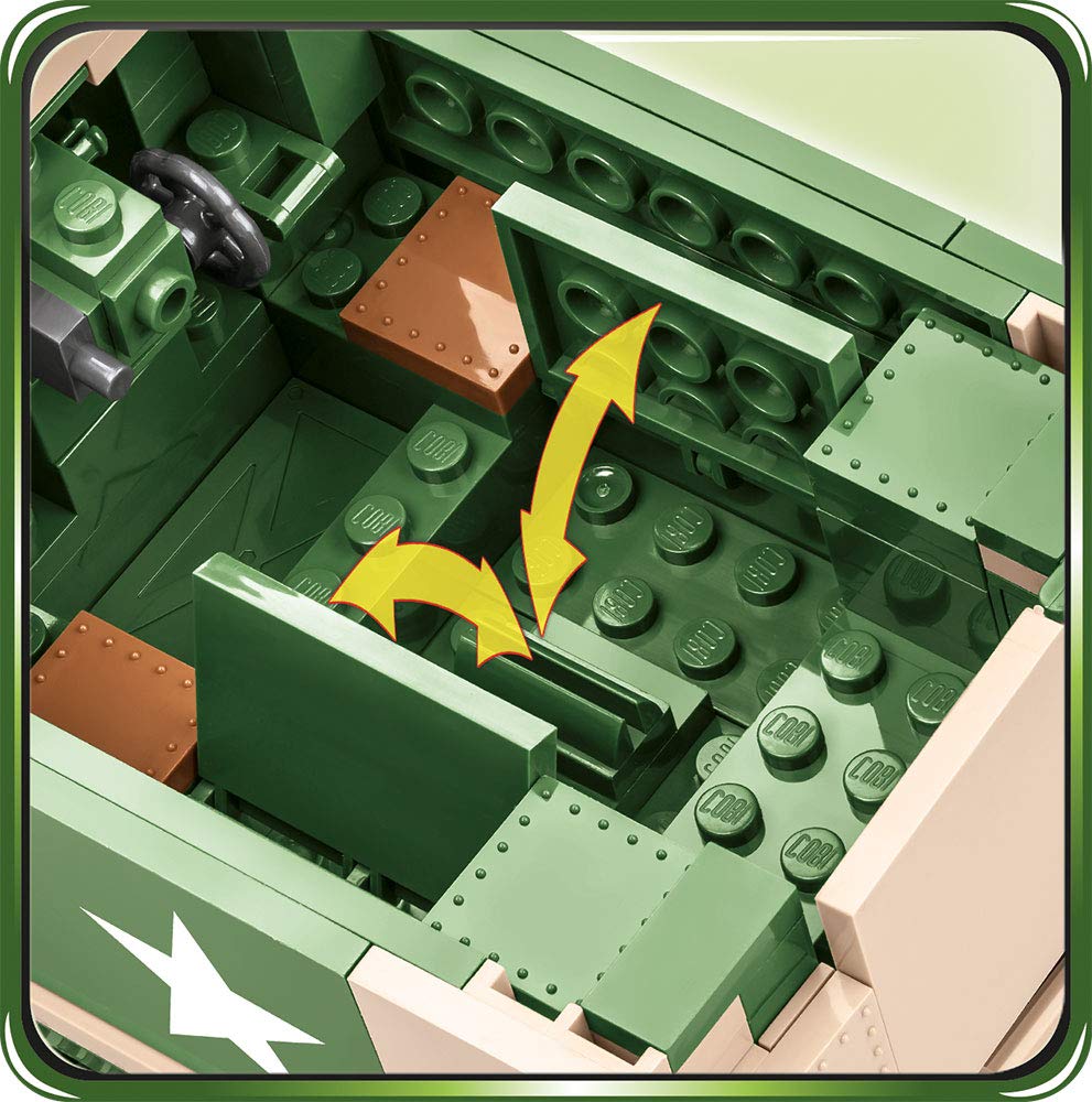 Cobi Historická kolekce M3 75mm dělo M3 GMC US Blok #2535 Samohybné protitankové (Armáda z 2. světové války) [Vojenské - COBI]