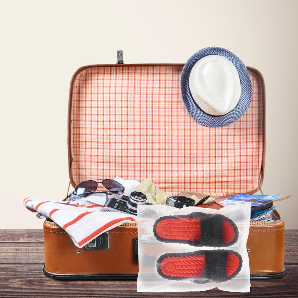 5Pcs Plastic Shoes Bags Transparent Travel Storage Pouch Dustproof Sealed Pull Buckle Organizer Shoes Storage Bag