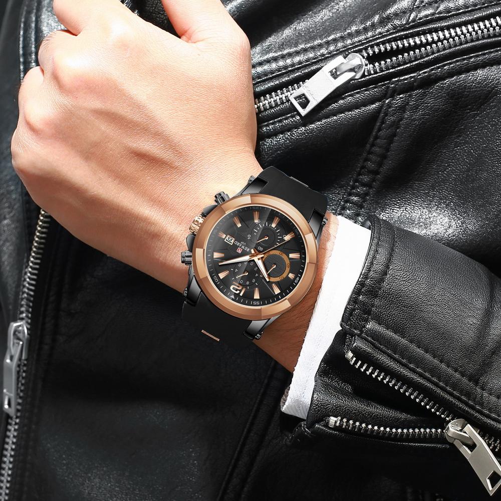 Orologio da polso da uomo, al quarzo, analogico, sportivo, da