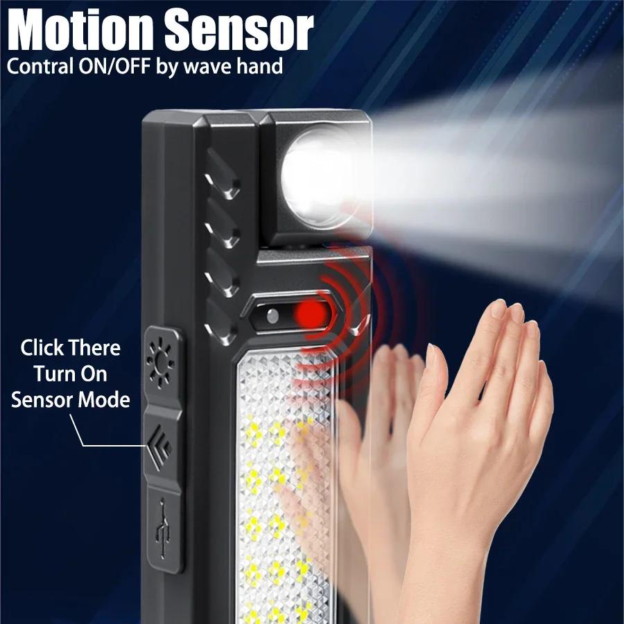 Tactical Flashlight Rechargeable,High Lumen LED & COB Dual Light,Compact Portable,Type-C Fast Charge,Camping Hiking Emergency