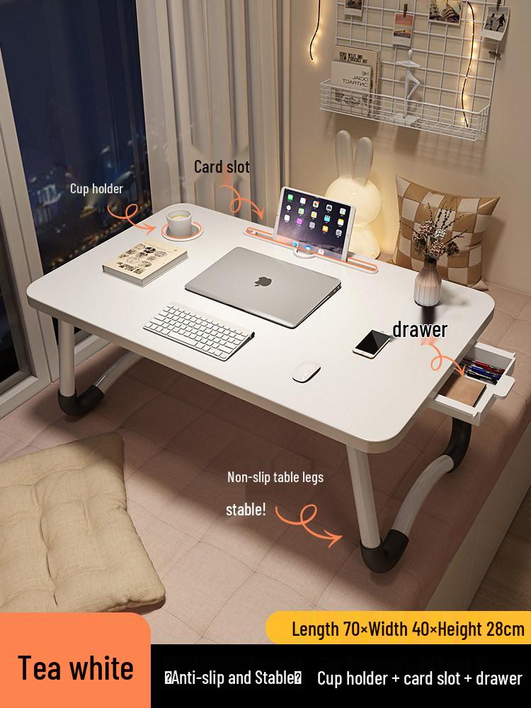 Foldable Bedside Table & Study Desk for Dorms and Kids