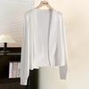 Women's V-Neck Solid Knit Cardigan