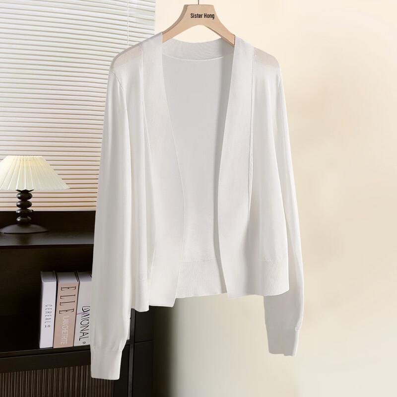 Women s V-Neck Solid Knit Cardigan M