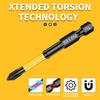 2 Magnetic Cross Impact Screwdriver Bits S2 Steel High Hardness Tool Set