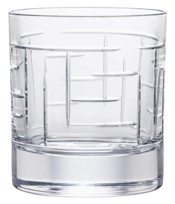 ADERIA Crystal Rock Glass Cut H 270ml Crystal Glass Made In Italy Presentation Box Day Day Respect for the Aged Whiskey Glass Stylish Birthday 60th