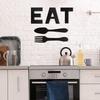 Eat  Sign + Fork And Spoon Wall Decor For Kitchen Rustic Farmhouse Decoration For Family Home Dining Room