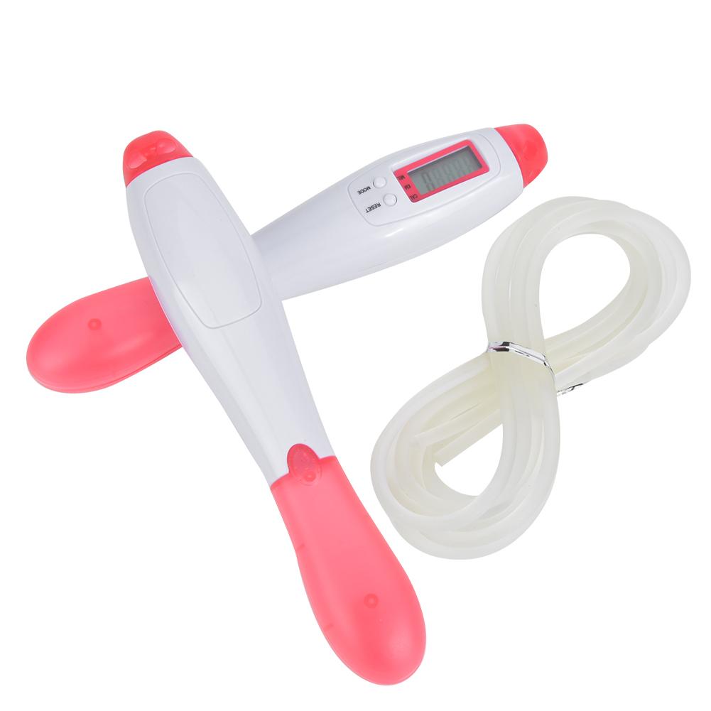 Adjustable Electronic Counter Jumprope Sport Equipment for Student School Usagepink
