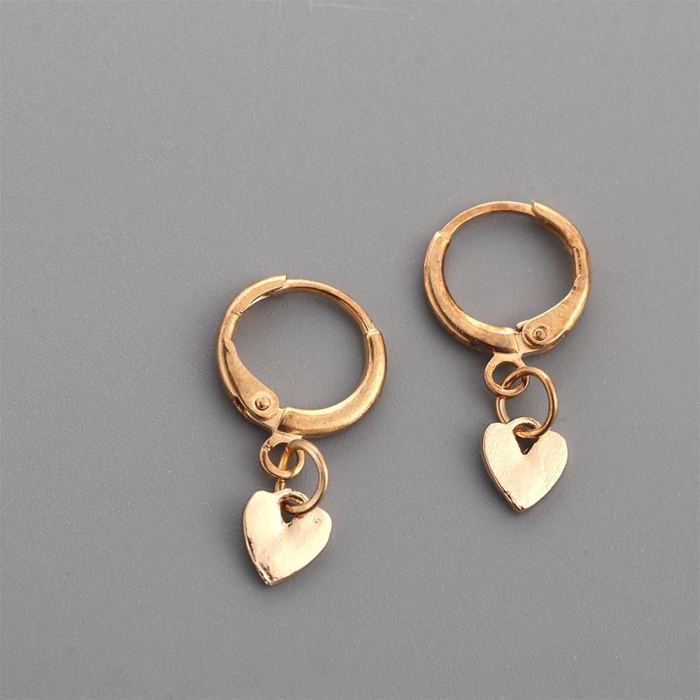 

Шпильки из цинкового сплава, модные ювелирные изделия, кулон в виде сердца, висячие серьги, женские серьги в корейском стиле, серьги-кольца