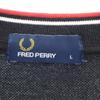 FRED PERRY Long sleeve V neck cardigan L black Fawn Men's Used