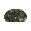 Retro Tie Dye Leopard Print Camouflage Beret Hat for Women Summer New Versatile Face Showing Small Octagonal Painter Hat Trend
