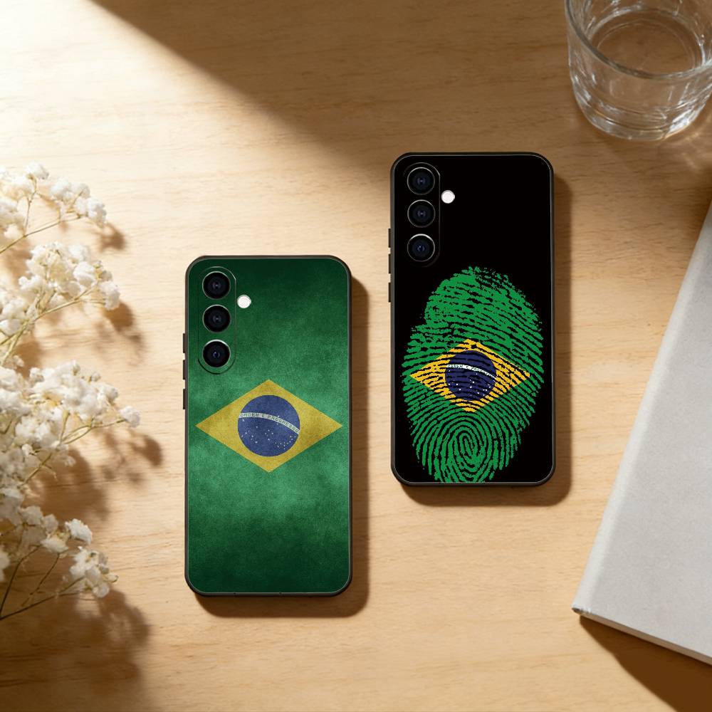Brazil Brazilian Flag Phone Case For Samsung Galaxy A73,A72,A71,A70,A53,A52,A51,Others Soft Black Cover