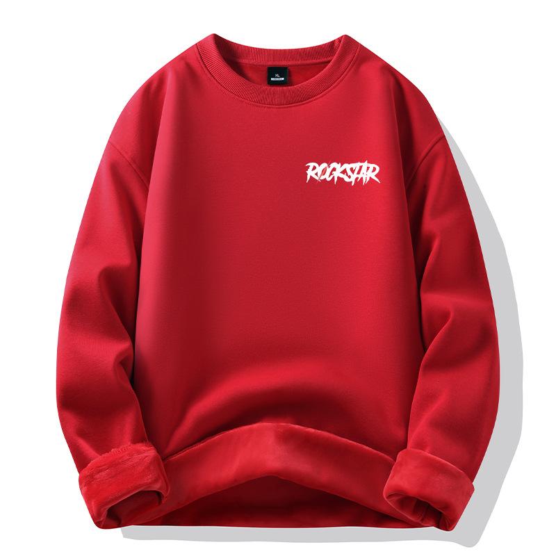 Padded Hooded Sweater Men's Autumn and Winter New Cotton Couple Models Thickened Loose Youth Jacket