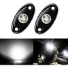 2 Pods LED Rock Lights, Ampper Waterproof LED Neon Underglow Light For Car Truck ATV UTV SUV Offroad Boat Underbody Glow Trail Rig Lamp (White)