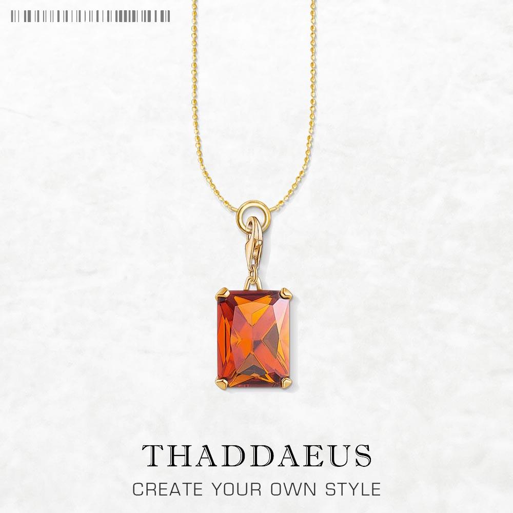 

Charm Necklace Square Stone, Autumn New Fine Jewelry Highlight a Timeless Europe 925 Silver Bijoux Gift For Women 45cm