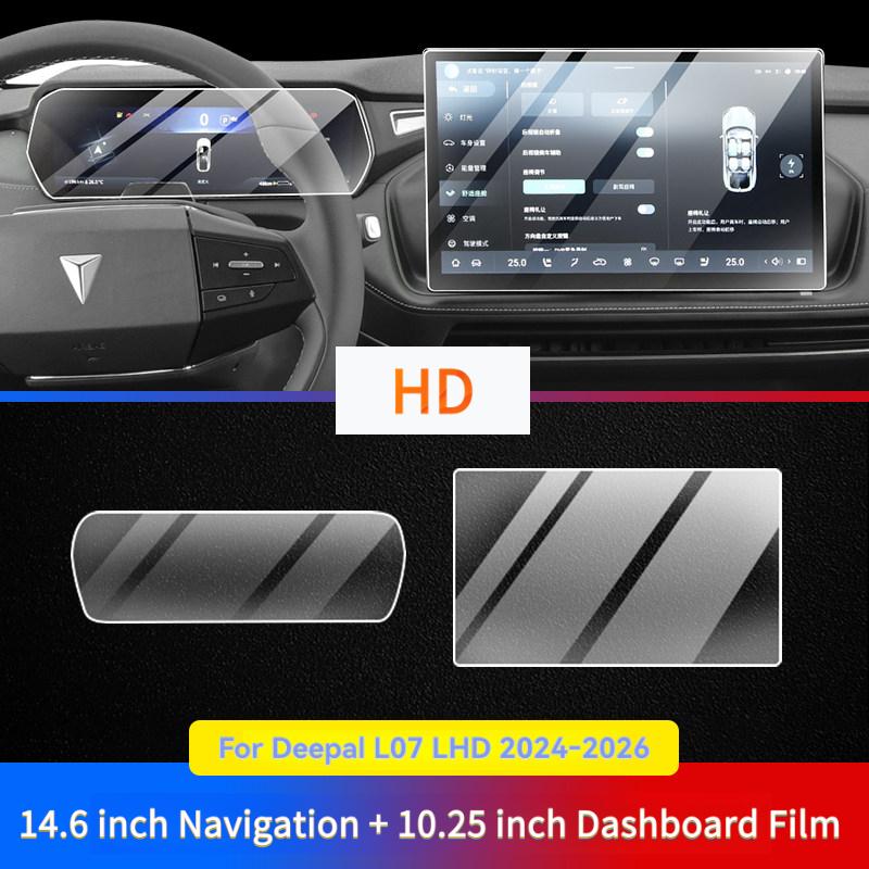 For Deepal L07 2024‑2026 Screen Protector LHD Center Dash 14.6"+10.25" Tempered Glass Film Anti‑Scratch Matte HD Car Interiors