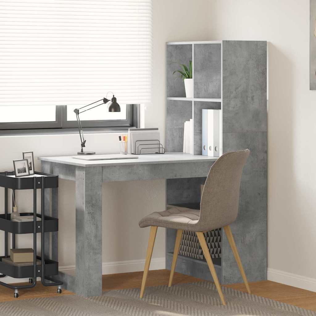 Concrete Grey Desk 122 x 67 x 145 cm Particleboard