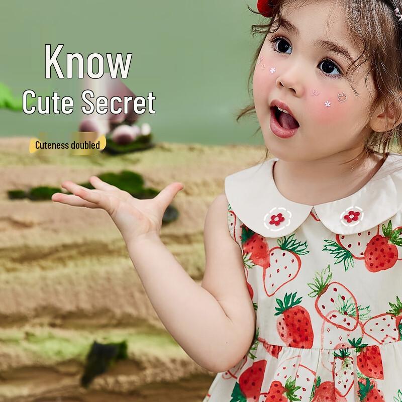 ASK JUNIOR Girls  Summer Doll Collar Princess Dress 100