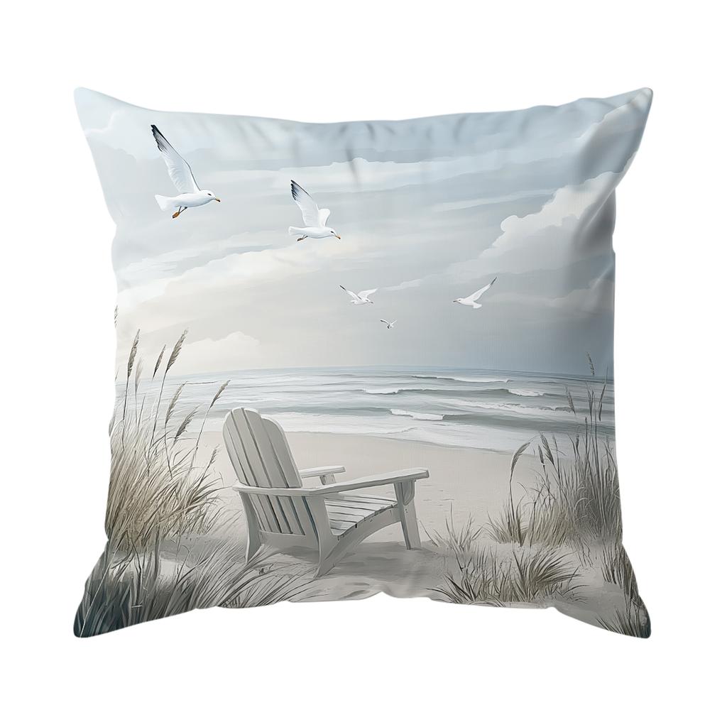 4pcs Setmarine Theme Cushions Pillowcase Polyester Cushion Cover Throw Pillow Pillowcover Home Car Sofa Decor