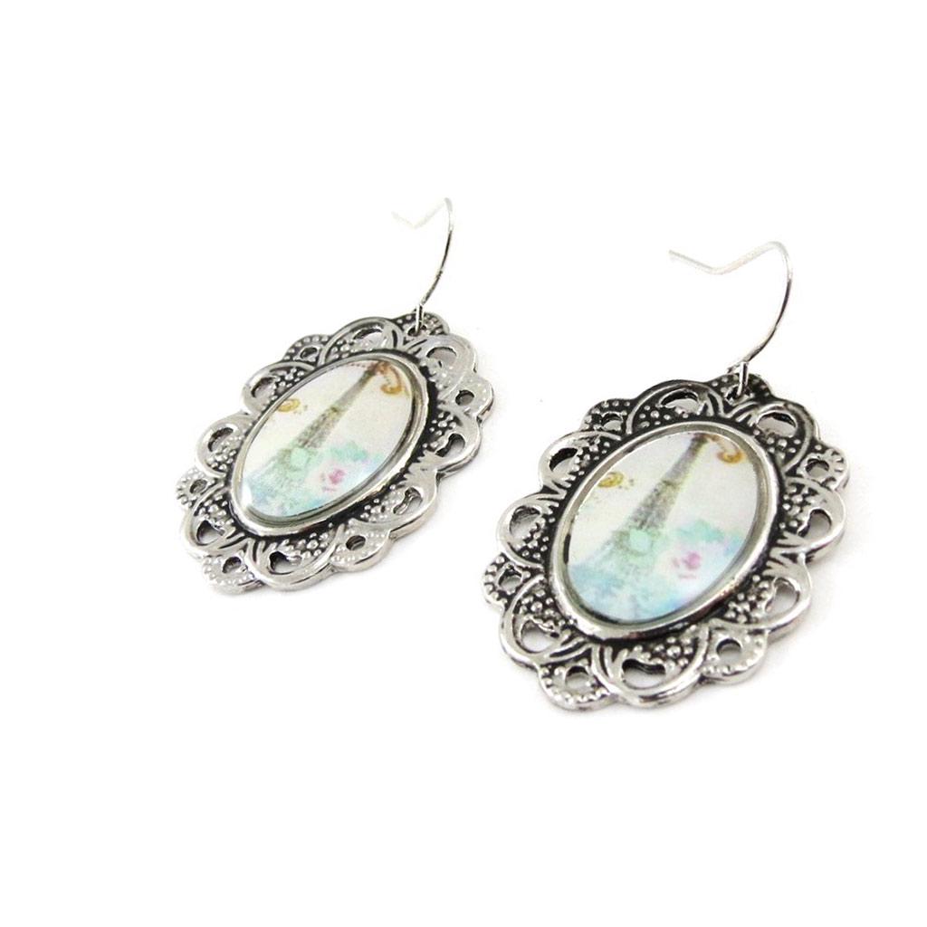 Les Trésors De Lily [J1244] - Designové náušnice Tutti Frutti "Eiffelova věž".