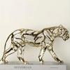 Nordic Creativity Metal Leopard Sculpture TV Cabinet Entrance Decoration Living Room Desktop Sculpture Home Decoration