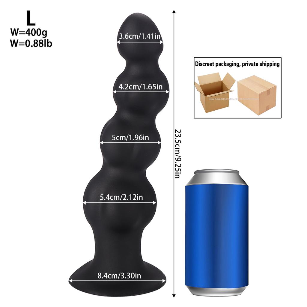 Soft Anal Beads Anal Plug Big Anal Butt Plug Training Expansion Dilator Prostate Massager G Spot Clitoris Stimulator for Gay Men Women Adult Sex Toys