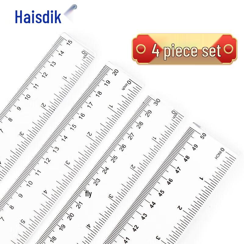 Haisidike Plastic Straight Ruler Set