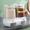 5-Grid Rotating Grid Grain Rice Dispenser Sealed Cereal Separate Bucket Dry Food Container Round Rice Storage Tank Storage Box