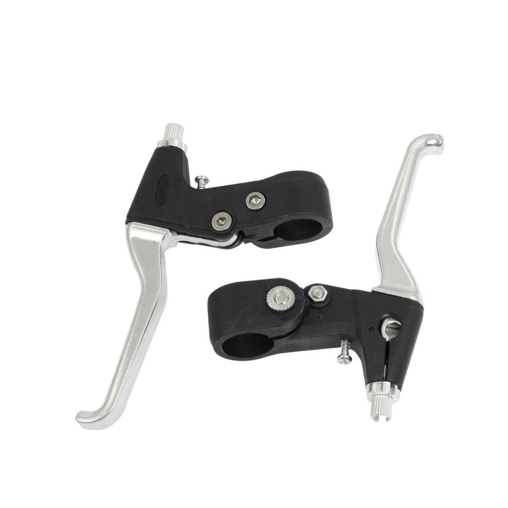 BULLSPANN Bicycle Brake Left and 1 Black and Silver Tone Levers, Right, Pair,