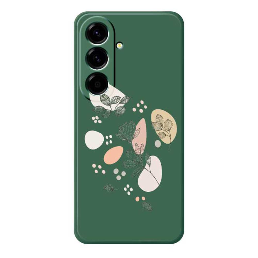 For Samsung Galaxy A56 5G Case Sketch Leaves Pattern Printing Straight Edge TPU Phone Back Cover