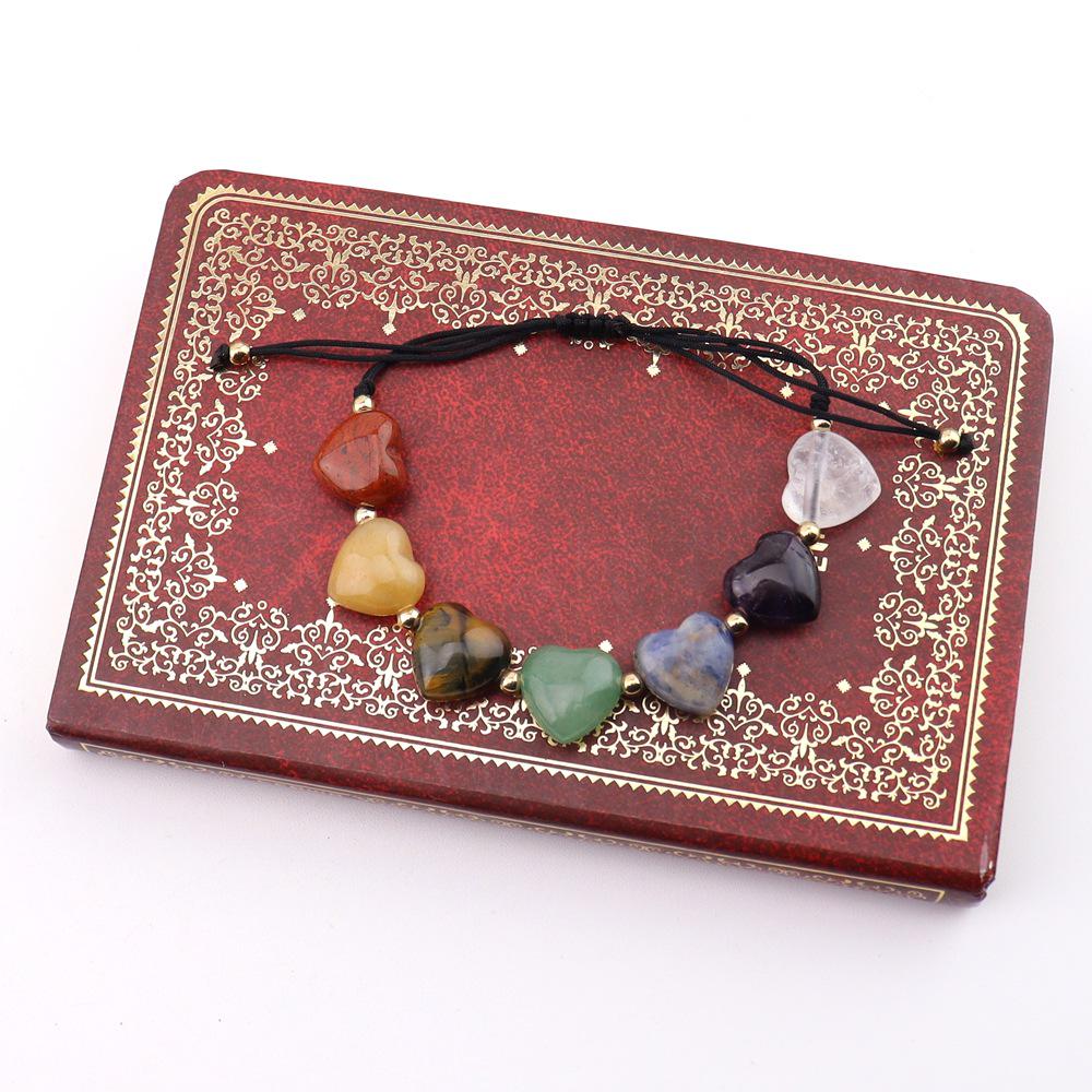 Seven Chakra Natural Stone Crystal Yoga Bracelet