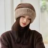 Women Outdoor Fashion Fur Hat Warm Windproof Head Cap Faux Fur Hats Travel Ear Hat