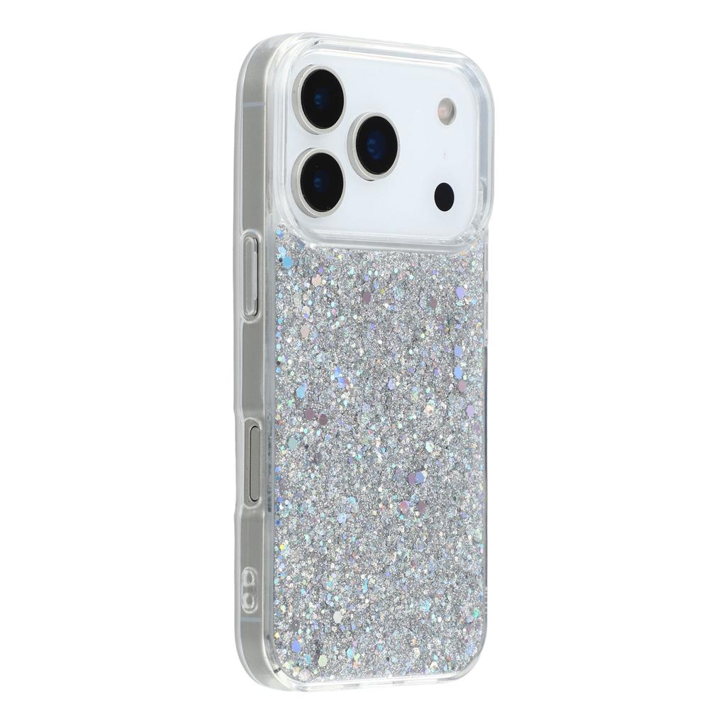 For iPhone 17 Pro Case Shockproof Soft TPU Phone Cover Glittery Design