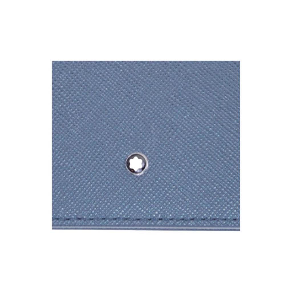 Montblanc Folding Leather Wallet Men wallet Blue 128585X