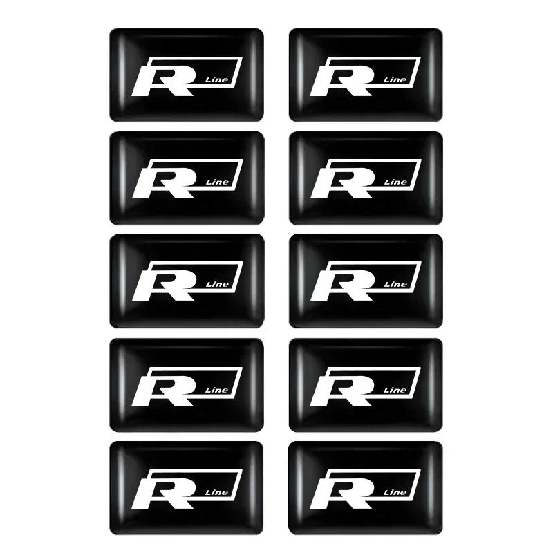 

New 4/10Pcs Car Interior Sticker Auto Emblem Styling Decoration For Volkswagen Passat Golf Tiguan Jetta Transporter T5 Polo