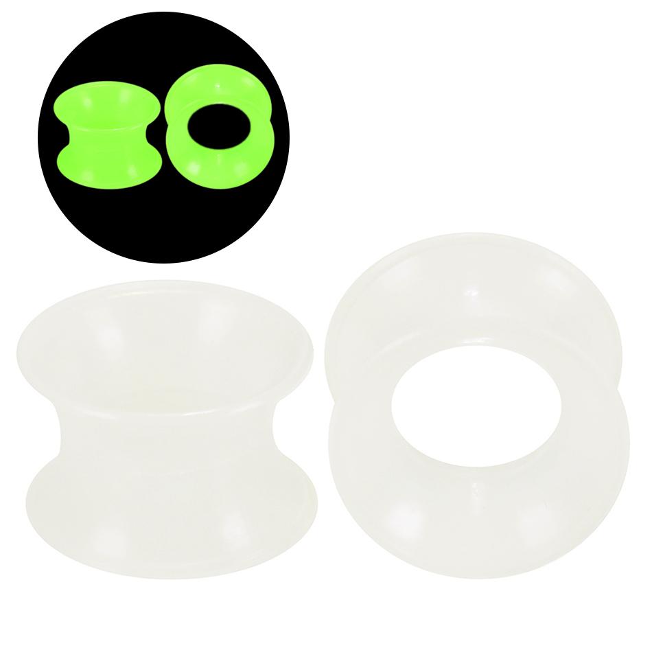2 Stück Silikon Ohrstöpsel und Tunnel Ohrpiercings Ohrstecker Verschraubter Ohrdehner Ohr-Expander Körperschmuck Piercings